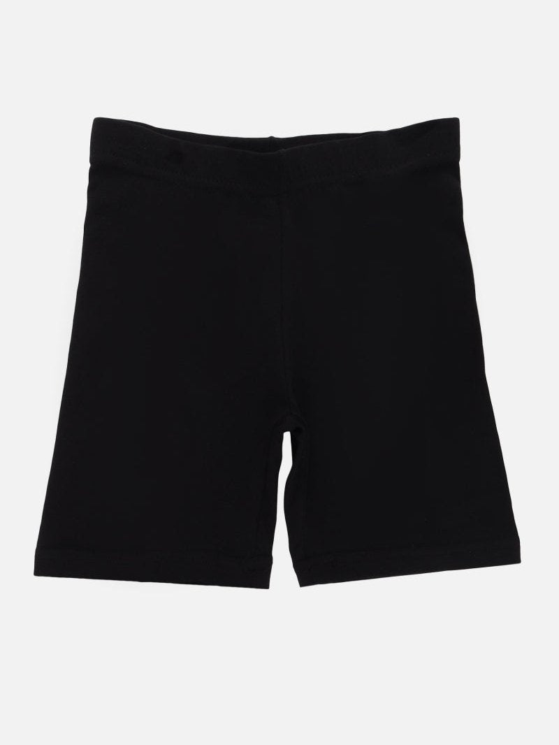 Bodycare girls cotton spandex cycling shorts in Black