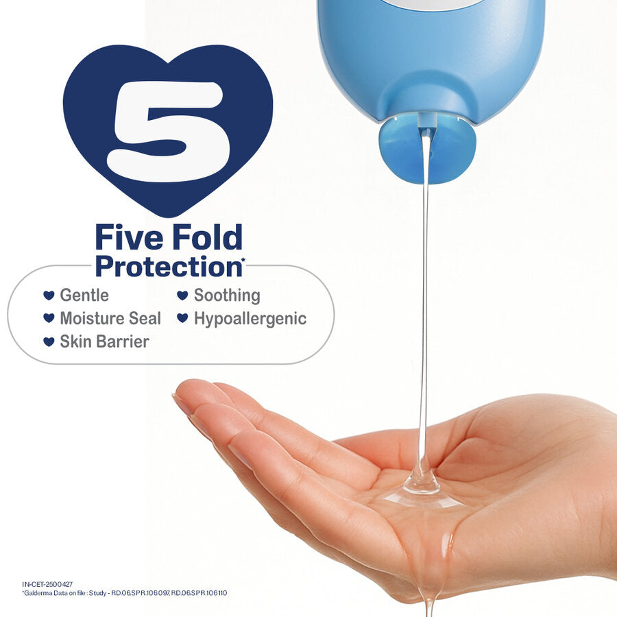 Cetaphil Baby moisturising oil gives five fold protection for baby skin