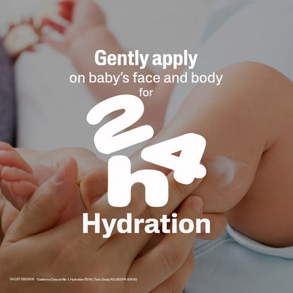 Cetaphil Baby daily lotion gives 24 hour hydration when applied to face and body
