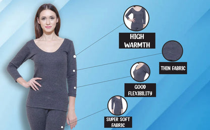 Bodycare Extra Soft Antibacterial Thermal Top Full Sleeves Round Neck for Women