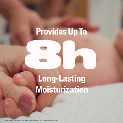 Cetaphil Baby moisturising oil provides up to 8 hours of long-lasting moisturisation