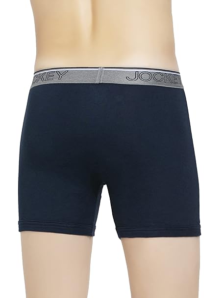 Jockey 8009 Men's Super Combed Cotton Rib Solid Boxer Brief with Ultrasoft Waistband (Pack of 2)