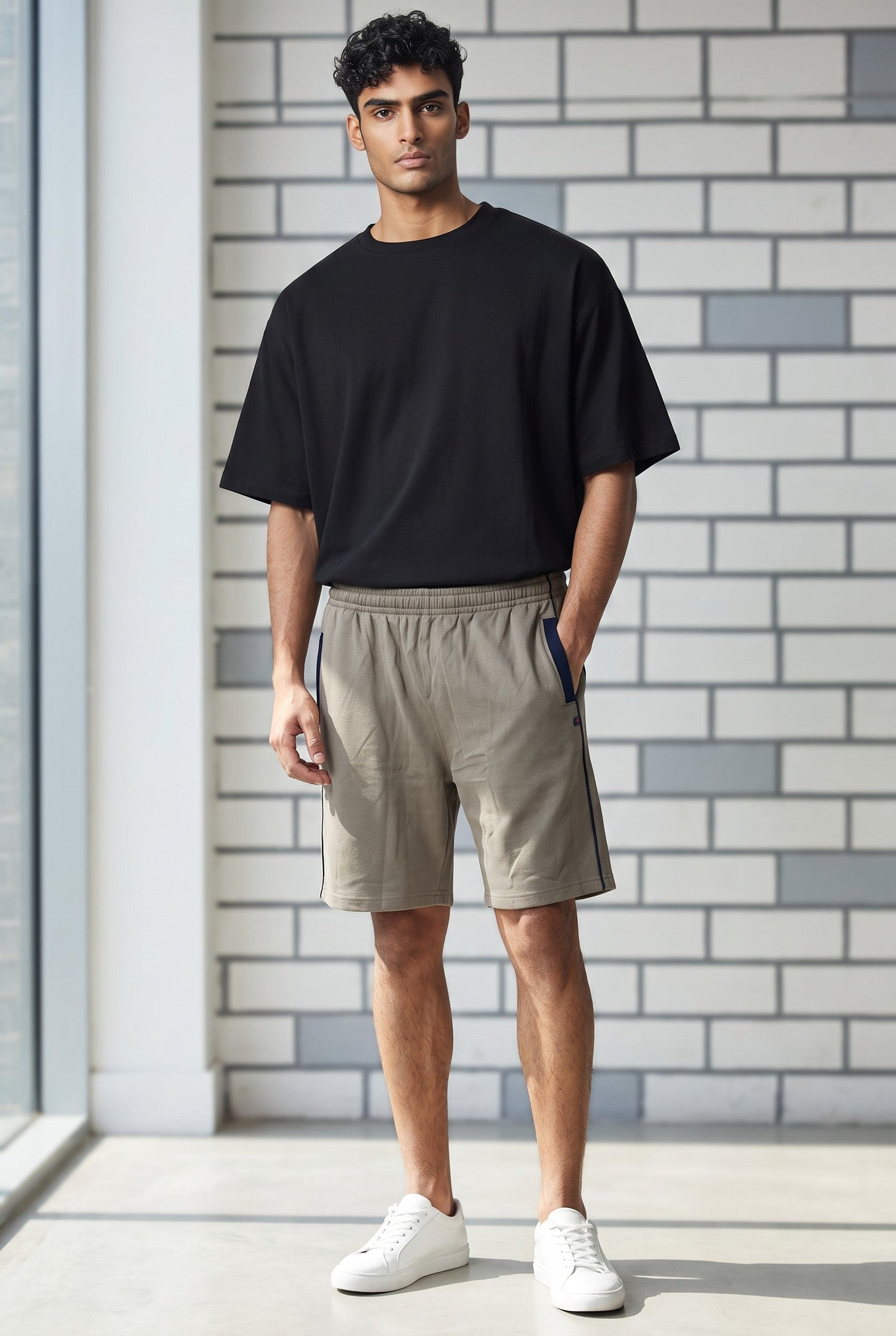 Jesco men's brown regular fit cotton shorts - Design 7001