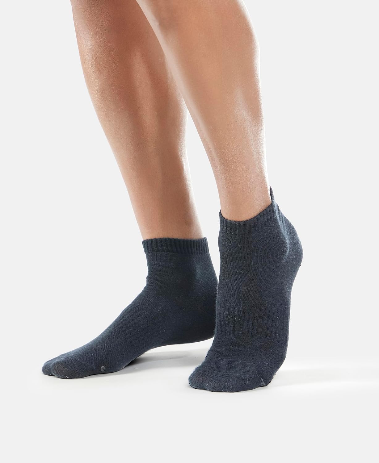 Back view of Jockey men's navy athleisure ankle length socks