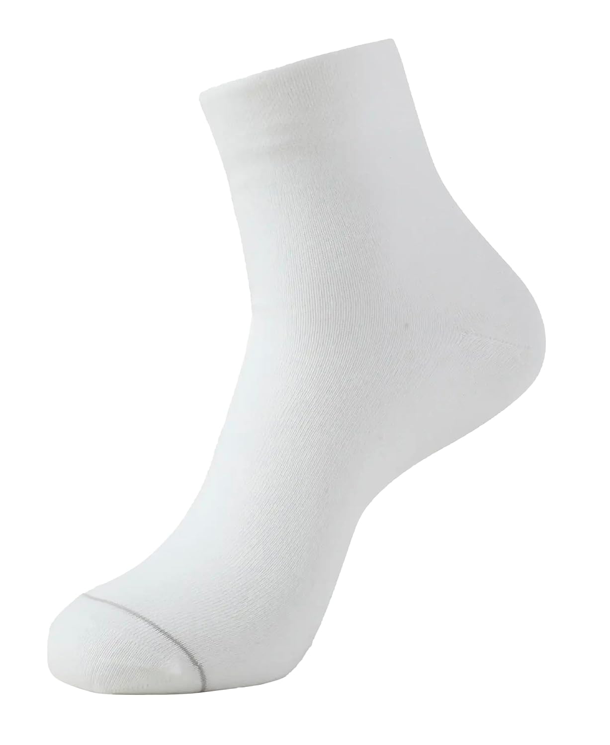 Jockey men's white international ankle length sock, single sock view