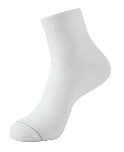 Jockey men's white international ankle length sock, single sock view