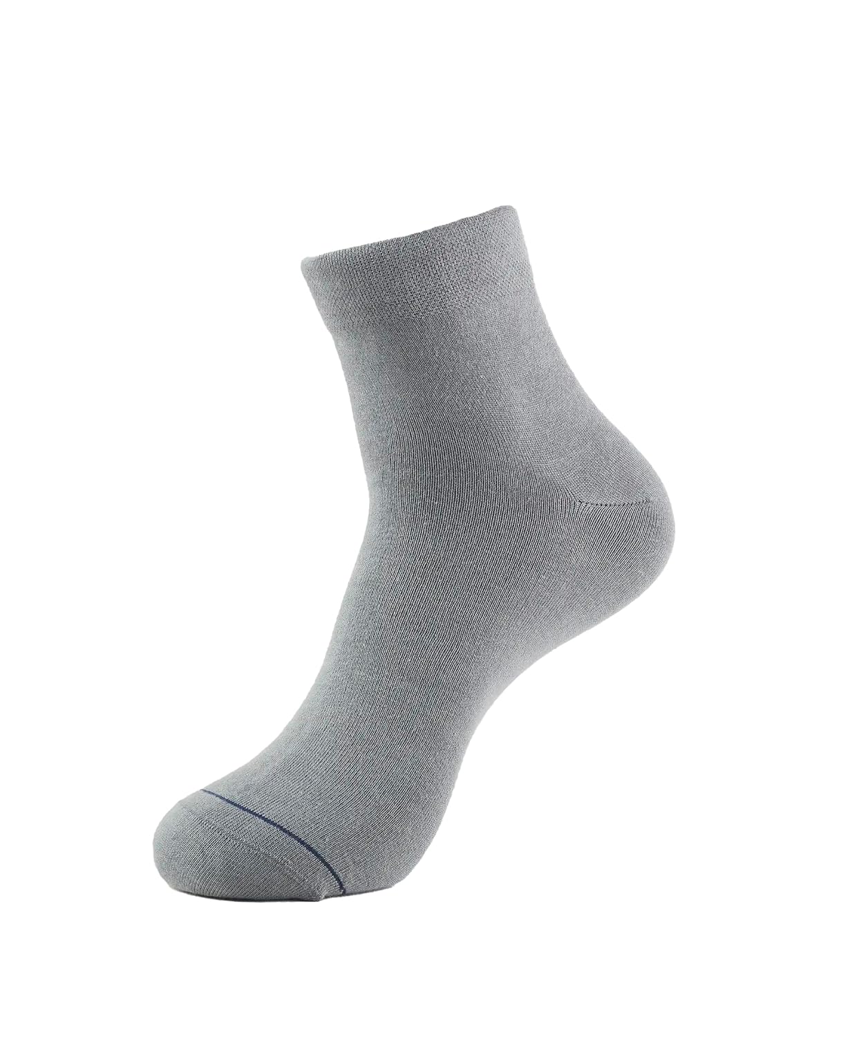 Jockey men's grey international ankle length sock, single sock view