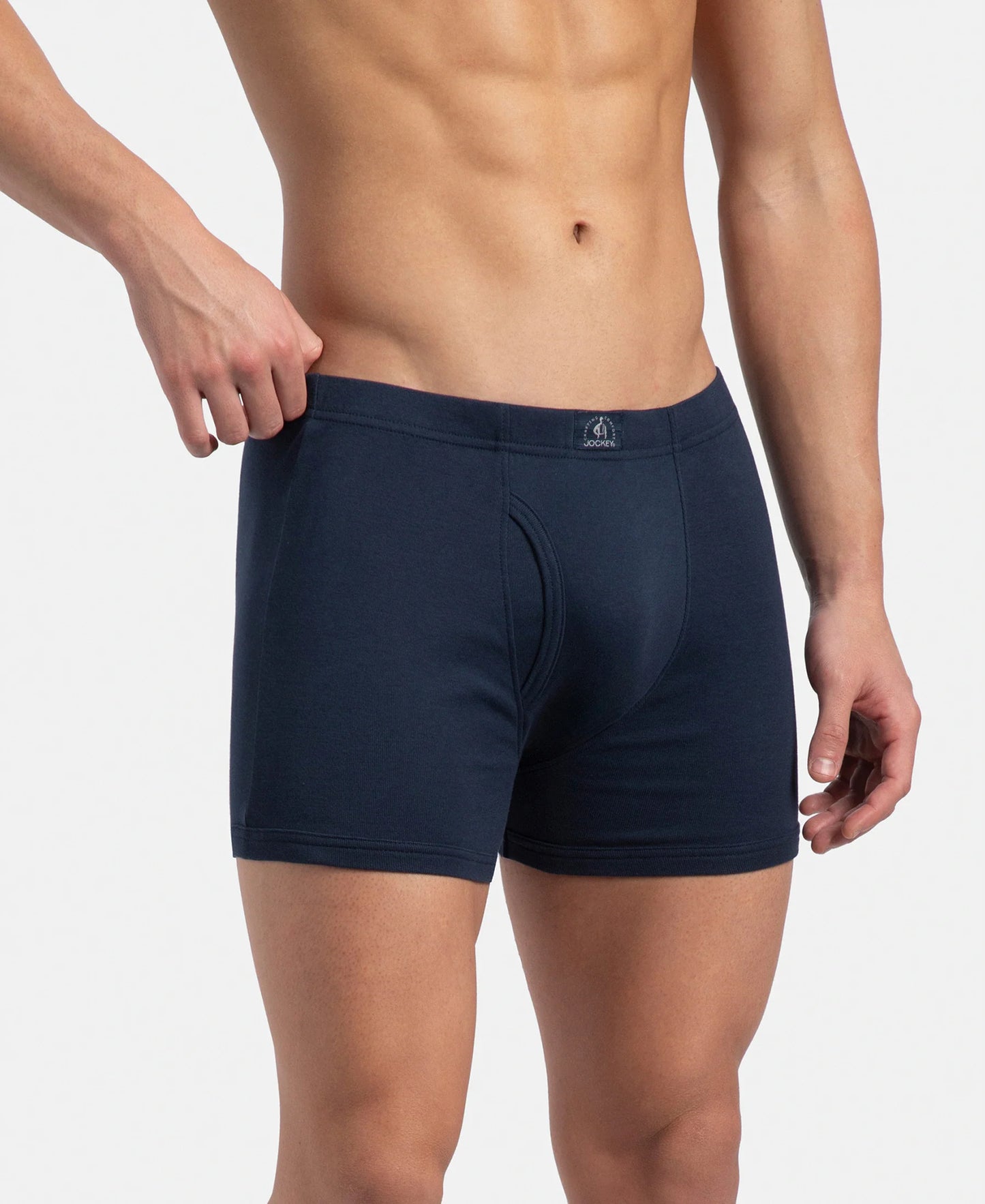 Jockey 8008 cotton rib boxer brief in Deep Navy
