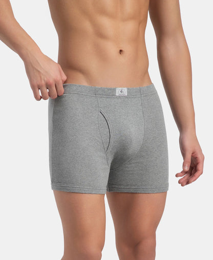 Jockey 8008 cotton rib boxer brief in Grey Melange