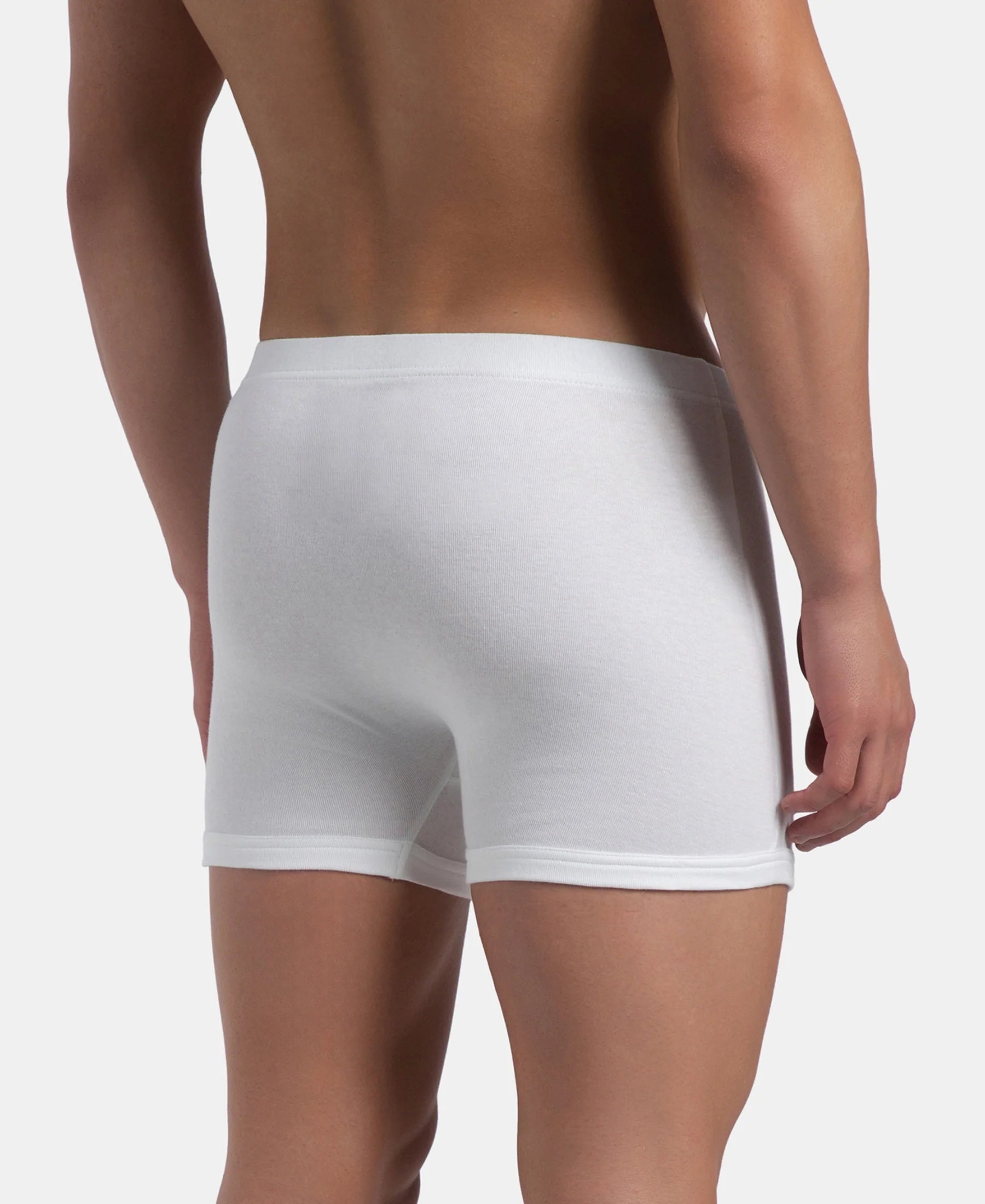 Jockey 8008 white boxer brief back view