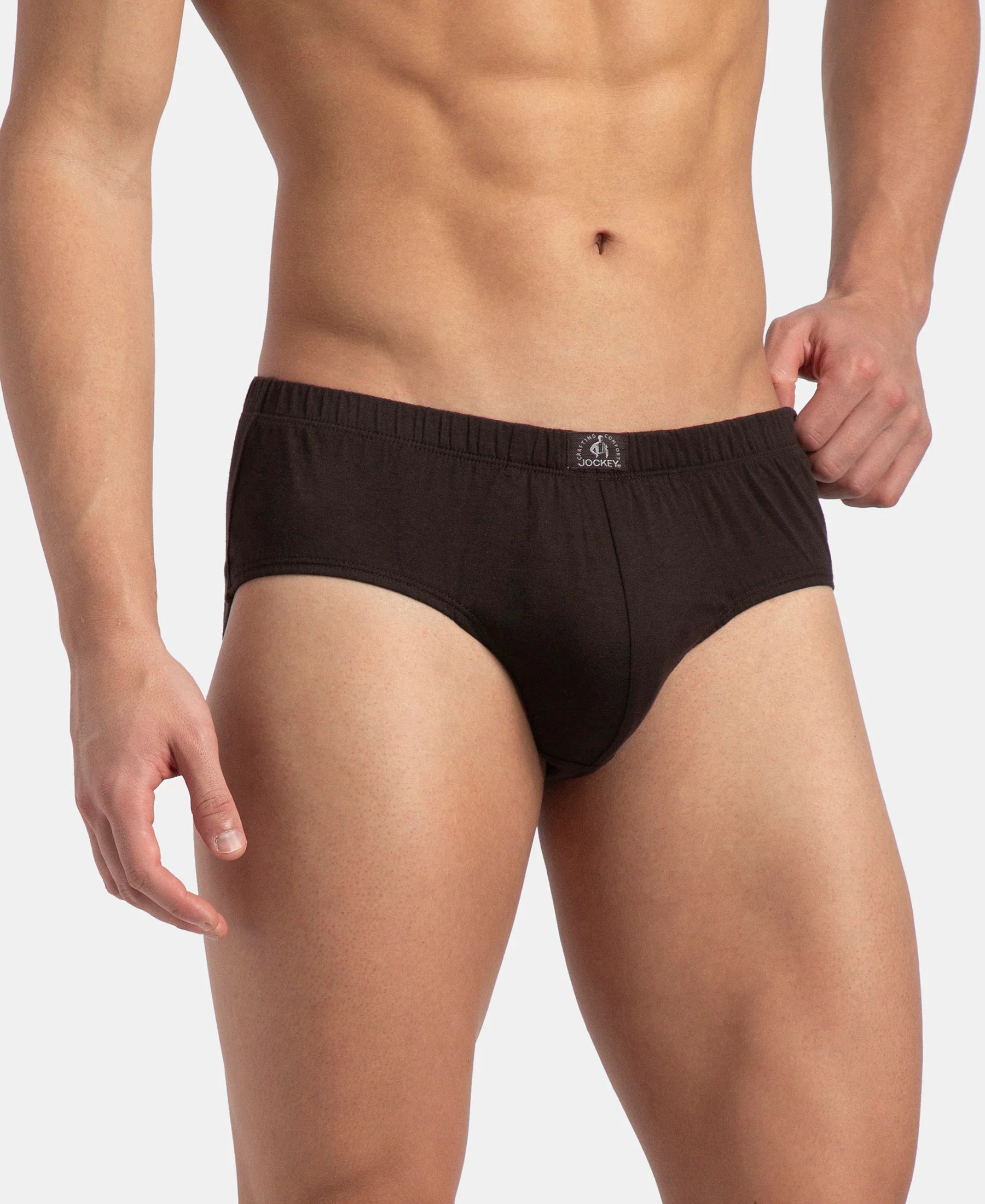 Jockey 8035 cotton brief in Brown