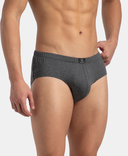 Jockey 8035 cotton brief in Charcoal Melange