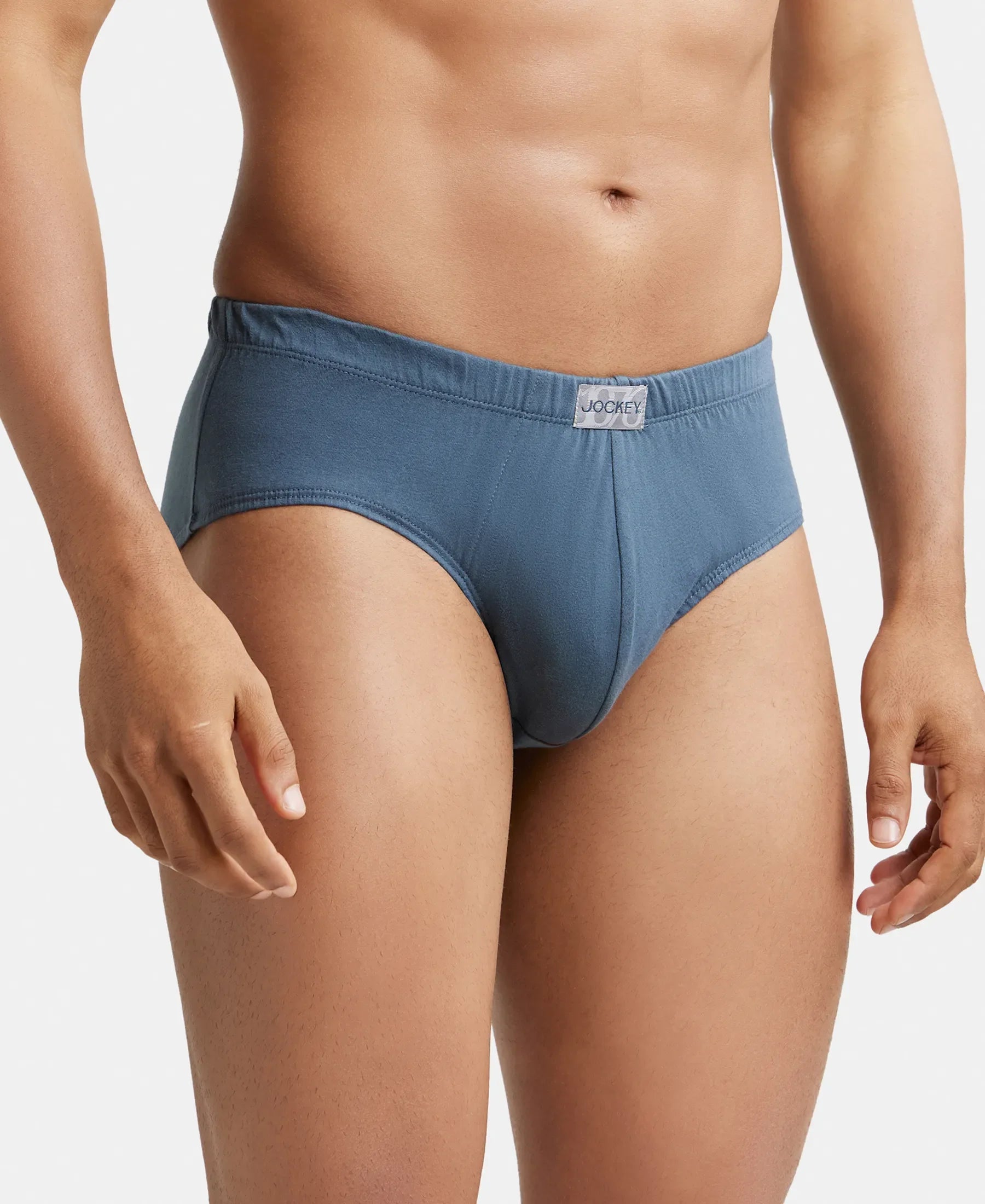 Jockey 8035 cotton brief in Deep Slate