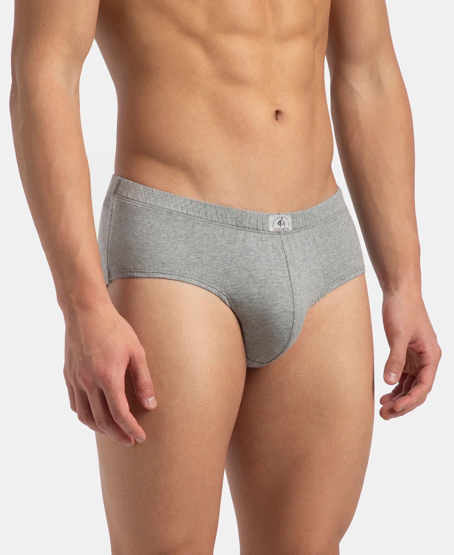 Jockey 8035 cotton brief in Grey Melange