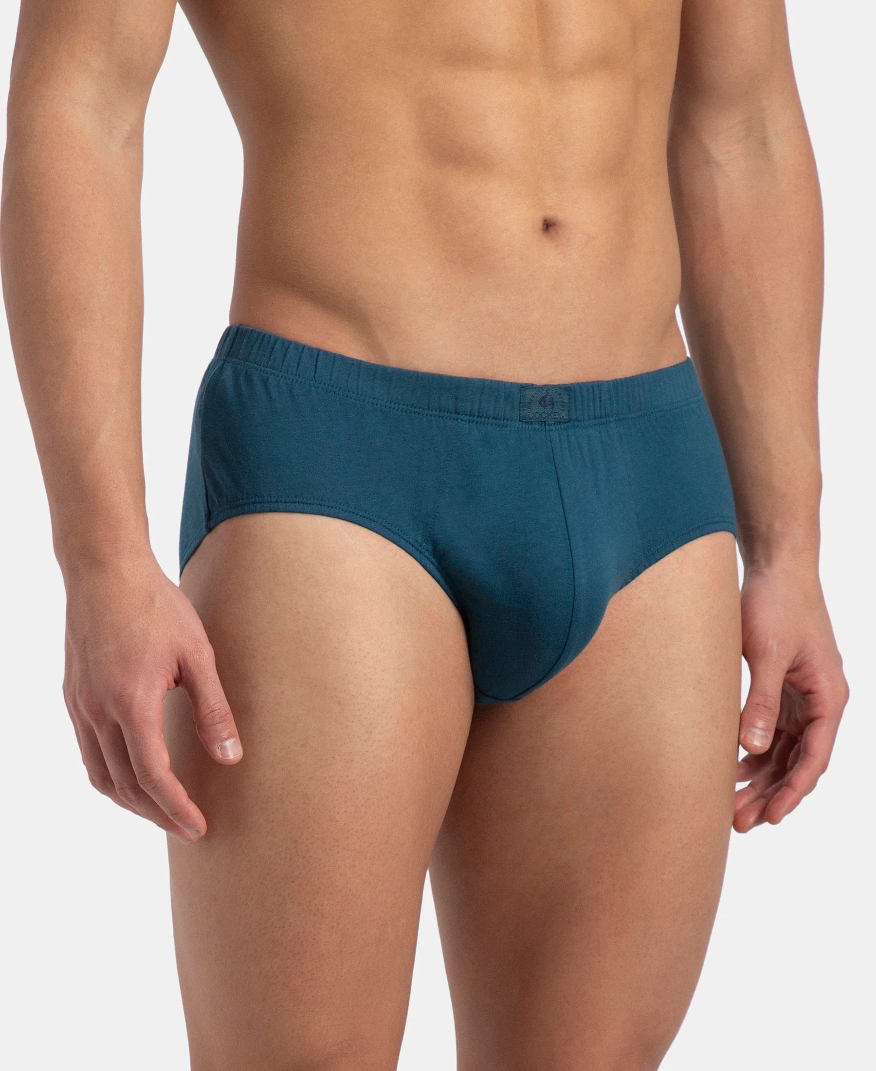 Jockey 8035 cotton brief in Seaport Teal