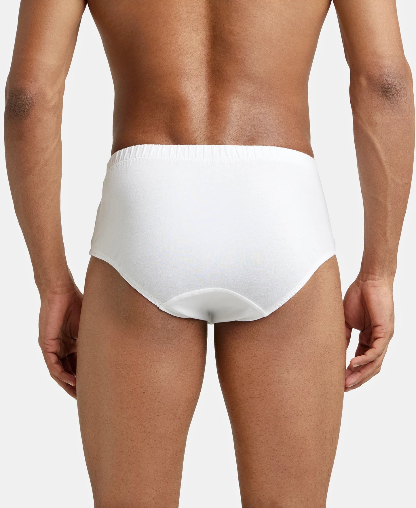 Jockey 8035 white cotton brief back view