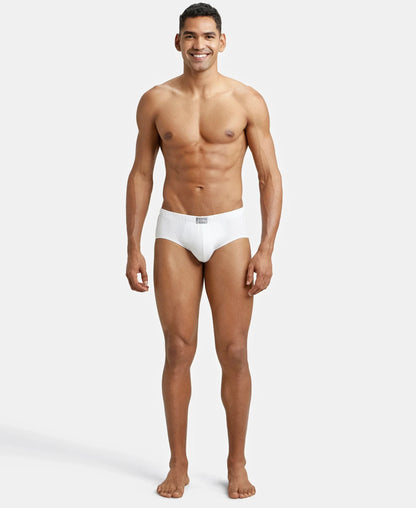 Jockey 8035 white cotton brief full length view