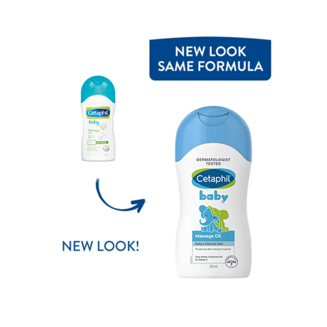 Cetaphil Baby massage oil new look packaging with the same formula