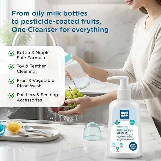 One Mee Mee cleanser for everything, from milk bottles to fruits and vegetables