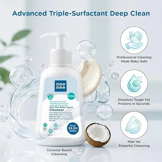 Mee Mee cleanser with advanced triple-surfactant deep clean technology