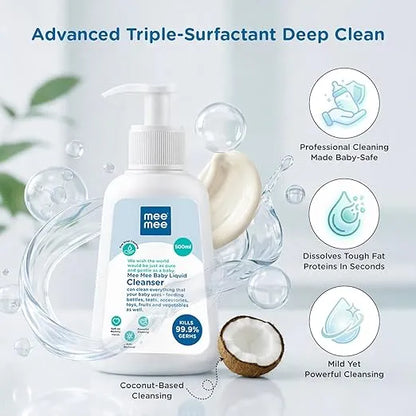 Mee Mee cleanser with advanced triple-surfactant deep clean technology