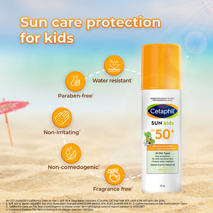 Cetaphil Sun Kids sun care protection for kids, water resistant and fragrance free