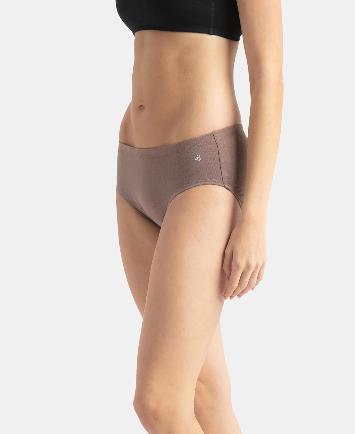 Back view of a Jockey women's mauve stretch hipster panty
