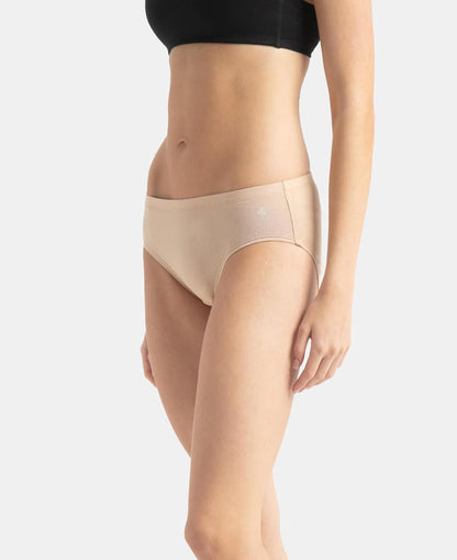 Back view of a Jockey women's skin coloured stretch hipster panty