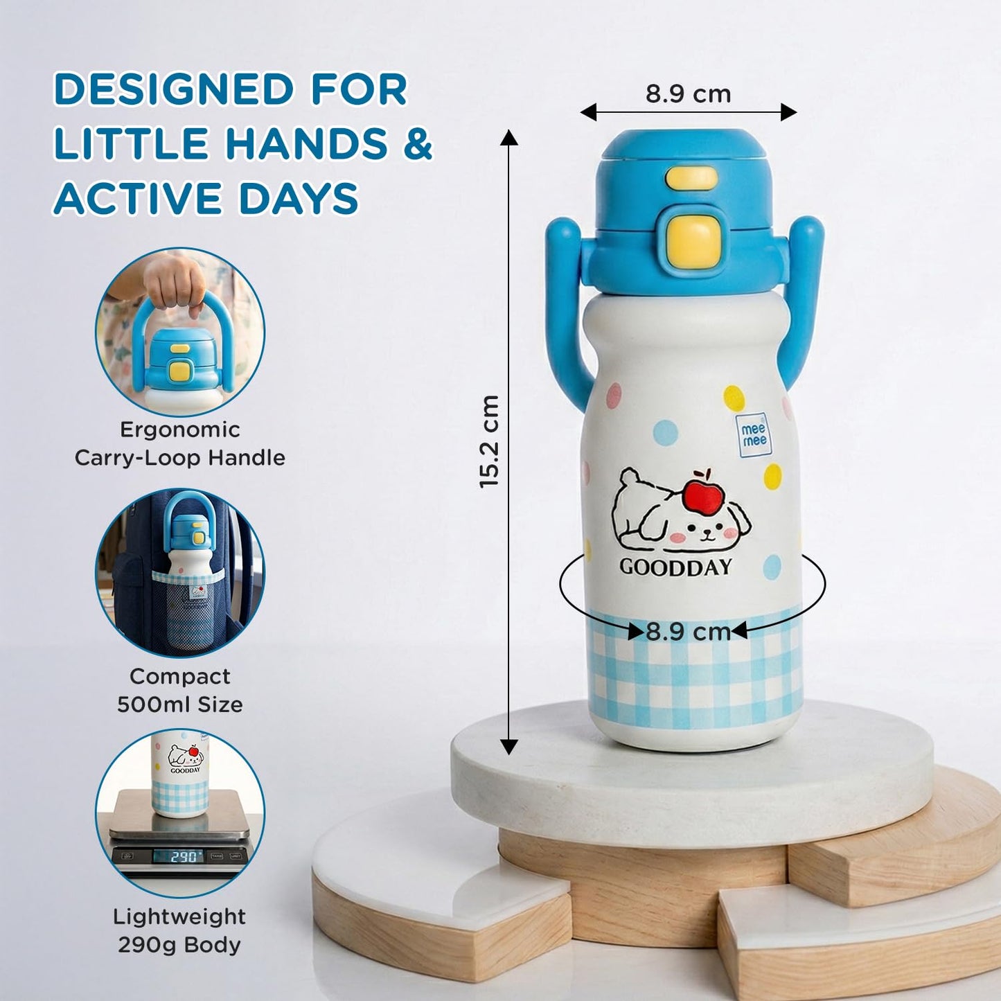 Mee Mee Hydro Flow premium stainless steel insulated bottle for kids