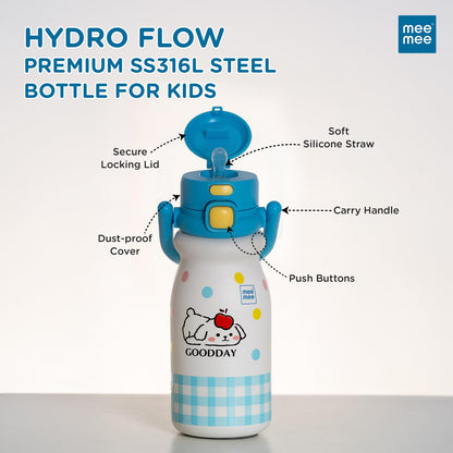 Mee Mee Hydro Flow keeps drinks warm 12 hours and cold 24 hours