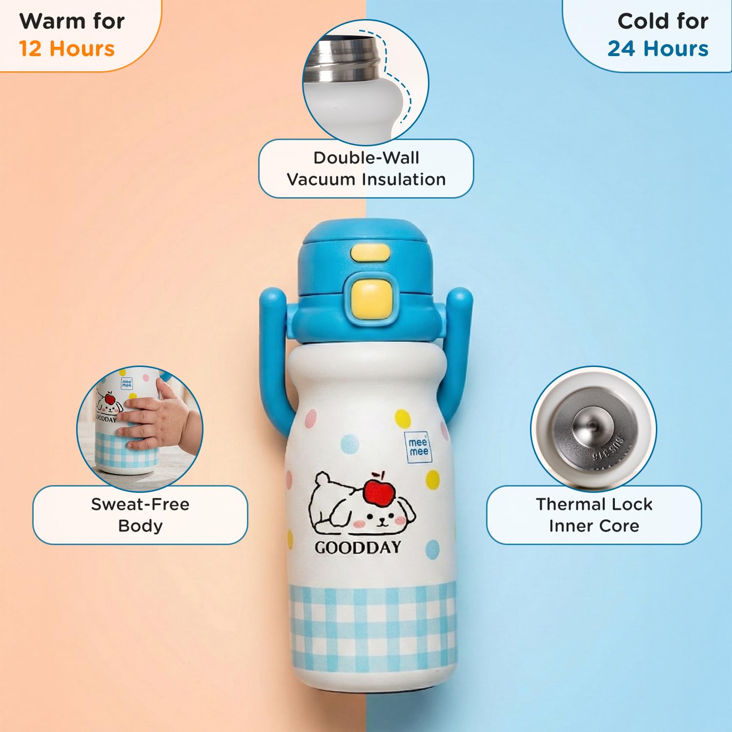 Mee Mee Hydro Flow bottle designed for little hands and active days