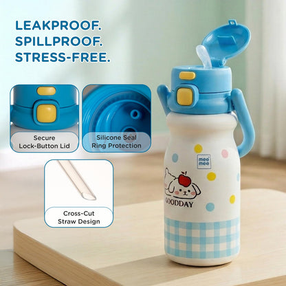 Mee Mee Hydro Flow bottle is leakproof and spillproof for stress-free carrying
