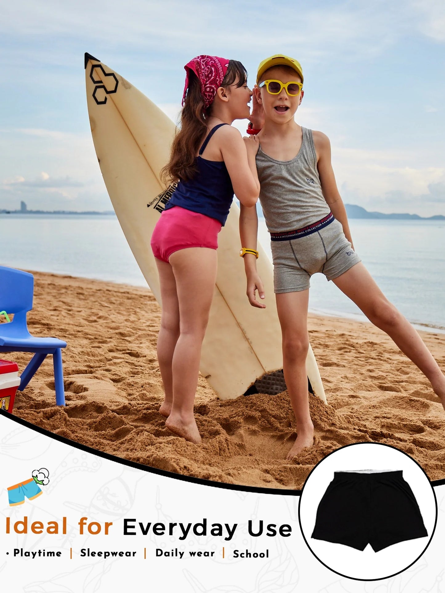 Bodycare boys innerwear shorts feature panel