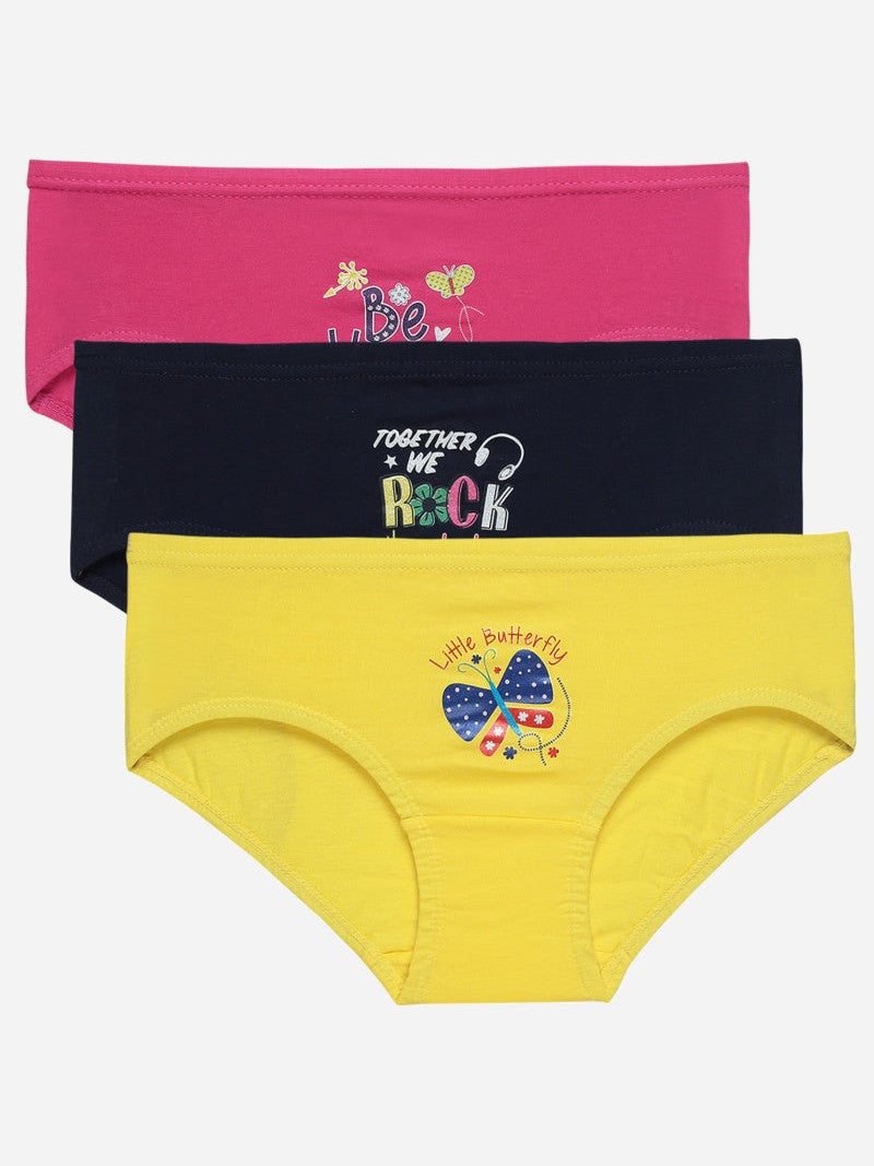 Bodycare KIA6702 girls mid waist cotton panty pack of 3