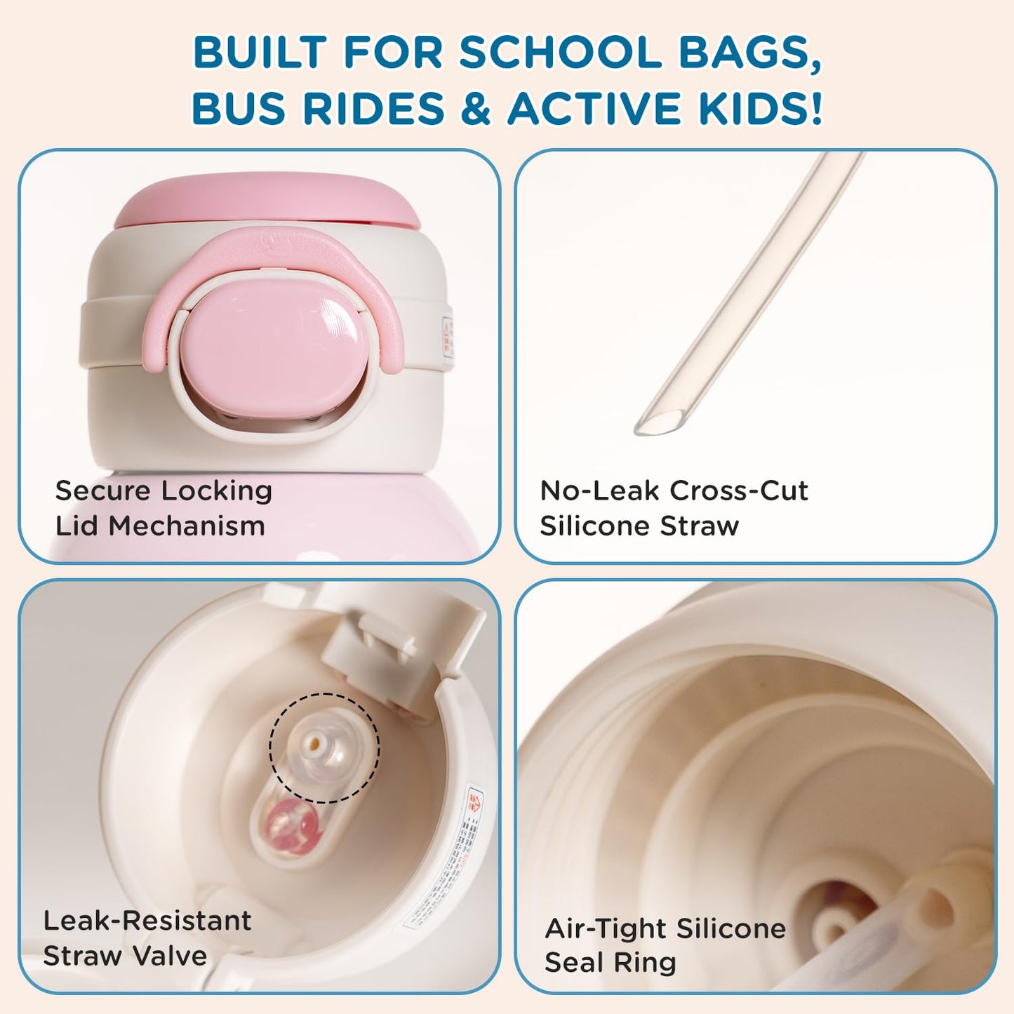 Mee Mee Kiddo tumbler built for school bags, bus rides and active kids
