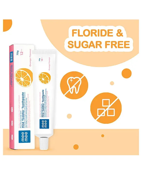 Mee Mee toddler toothpaste is fluoride free and sugar free