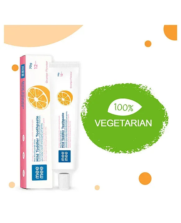 Mee Mee toddler toothpaste is 100 percent vegetarian