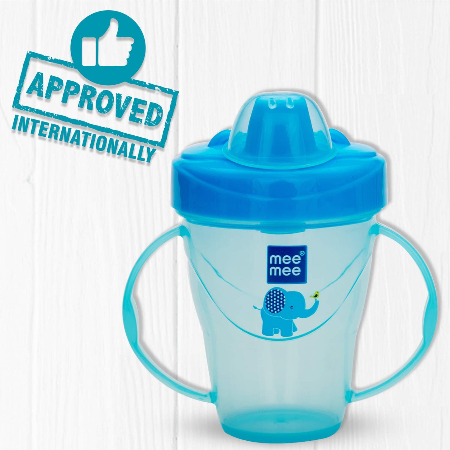 Mee Mee twin-handle sipper cup with internationally approved certification