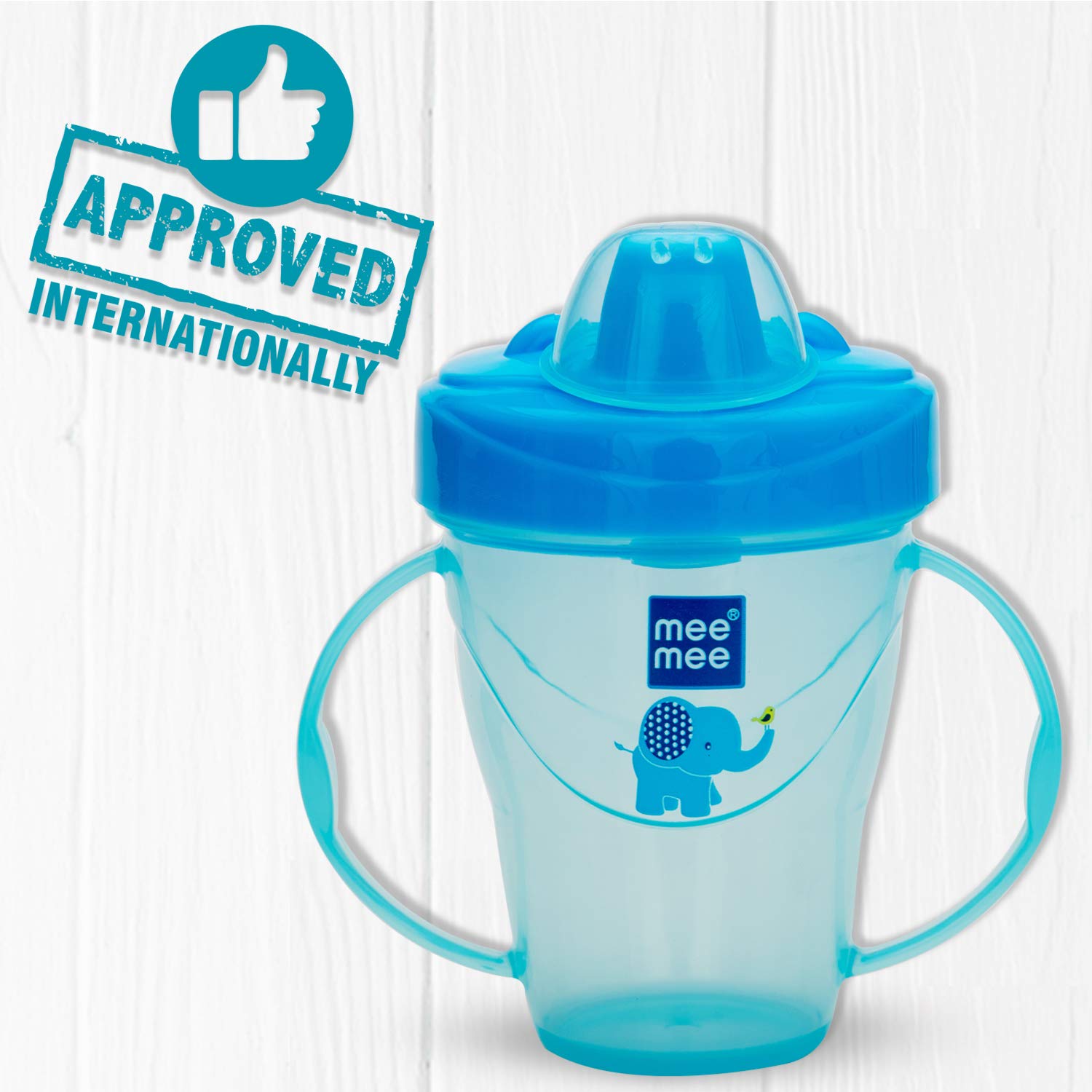 Mee Mee twin-handle sipper cup with internationally approved certification