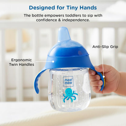 Mee Mee octopus sipper cup designed for tiny hands with ergonomic twin handles