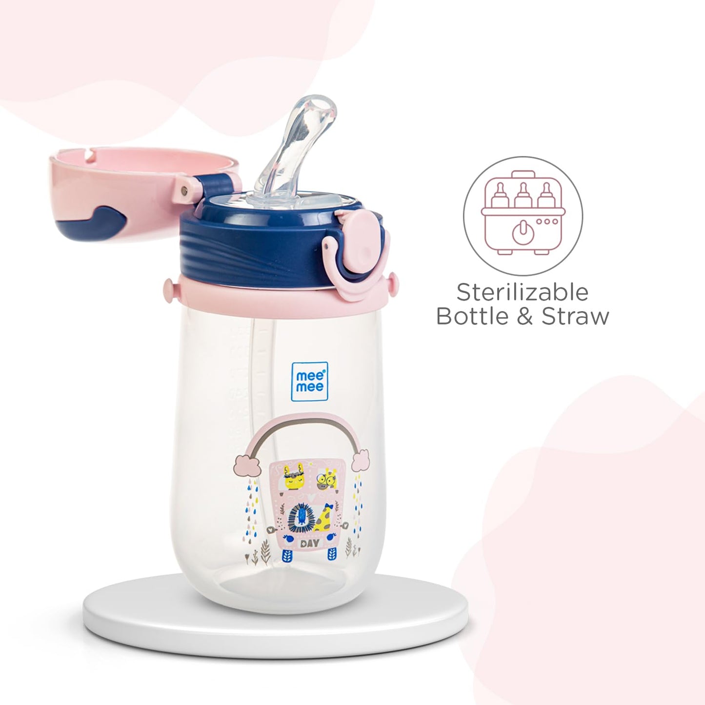 Mee Mee easy-grip sipper cup with detachable bottle and adjustable strap
