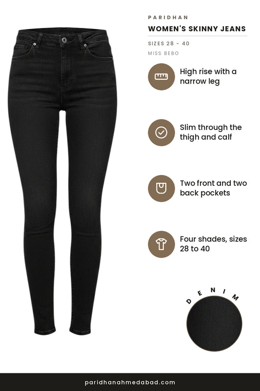 Miss Bebo skinny jeans features