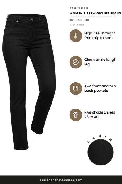 Miss Bebo straight fit jeans features