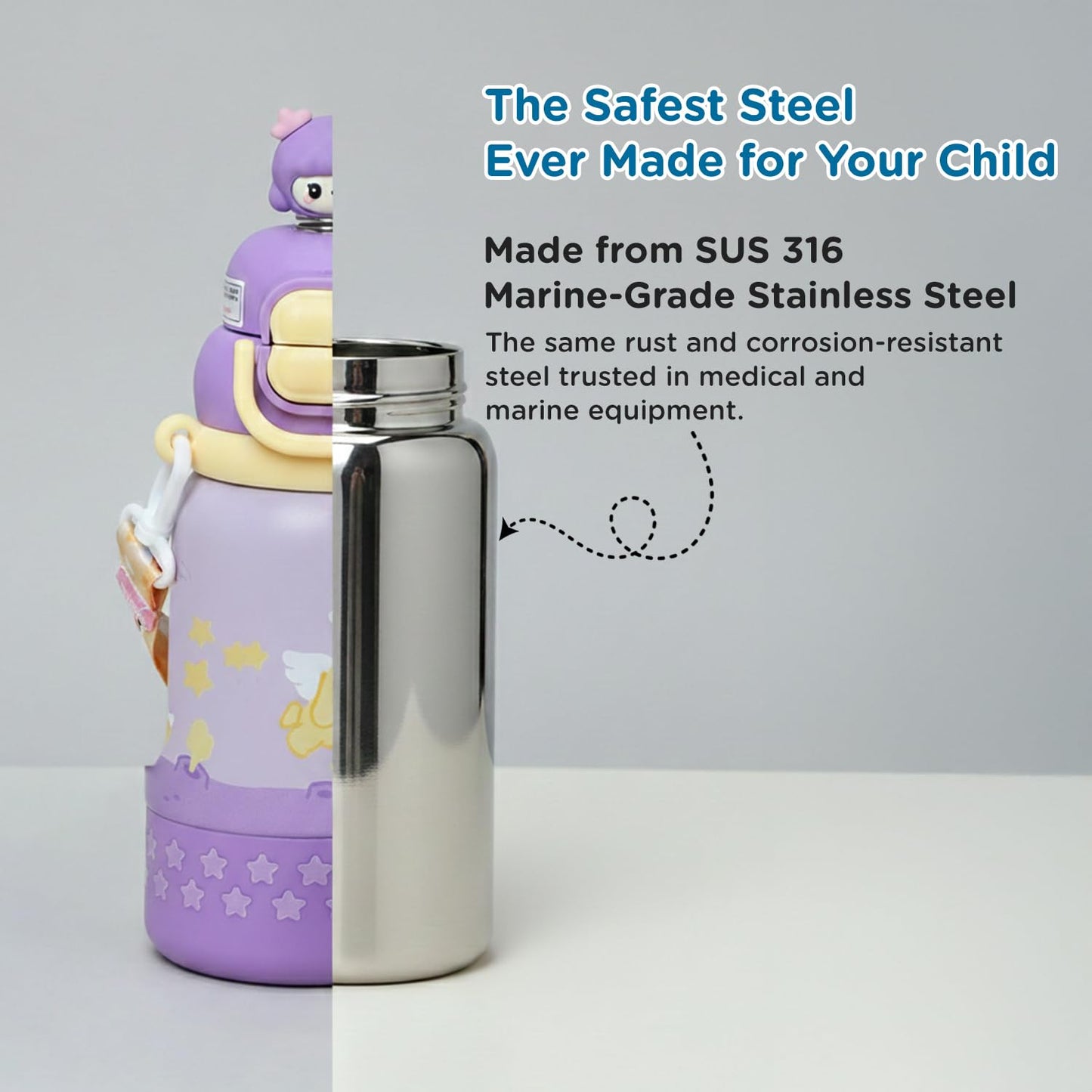 Mee Mee Oasis bottle made from food-grade SUS316 stainless steel
