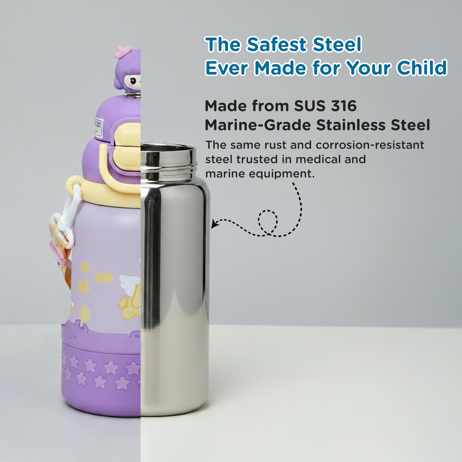 Mee Mee Oasis bottle made from food-grade SUS316 stainless steel