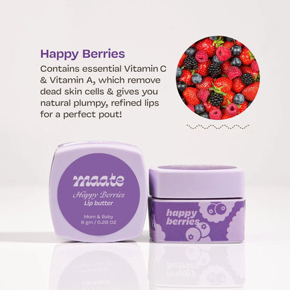 Happy Berries Lip Butter 100% Natural | FDA Approved – Maate