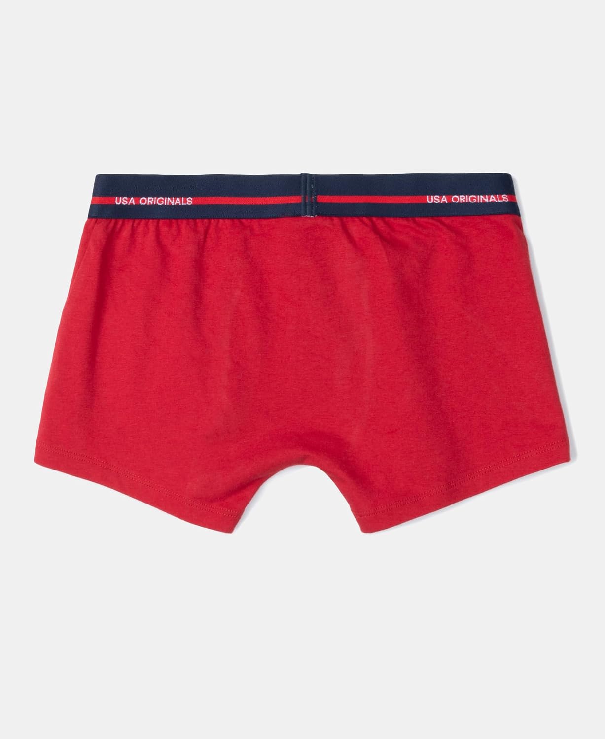 Back of a Jockey boys red ultrasoft cotton trunk