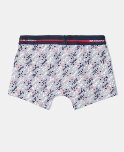 Back of a Jockey boys grey printed ultrasoft trunk