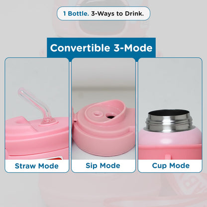 Mee Mee Zippy convertible three-mode lid: straw mode, sip mode and cup mode