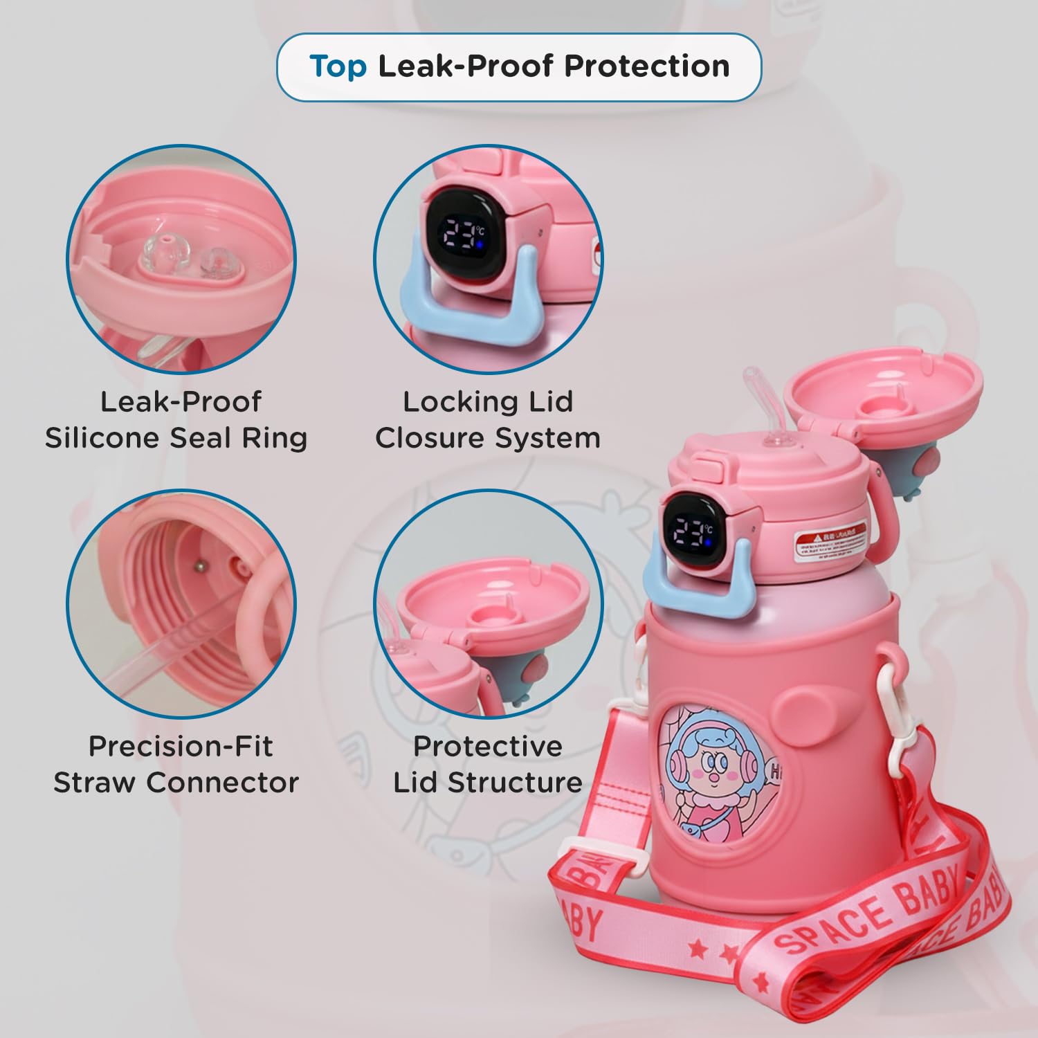 Mee Mee Zippy bottle triple leak-proof protection with silicone seal ring